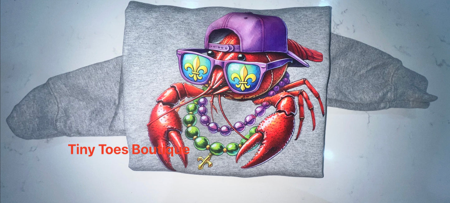 Mardi Gras Crawfish Sweatshirt