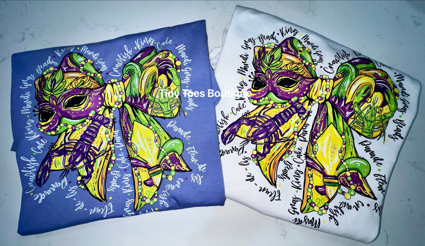 Mardi Gras Bow Tee