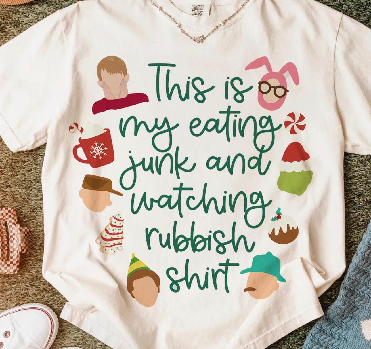 eating junk- comfort colors