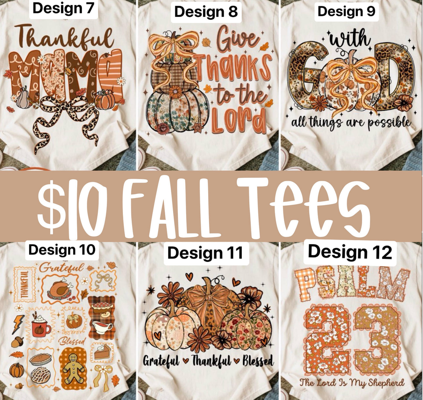 $10 fall tees- designs 7-12