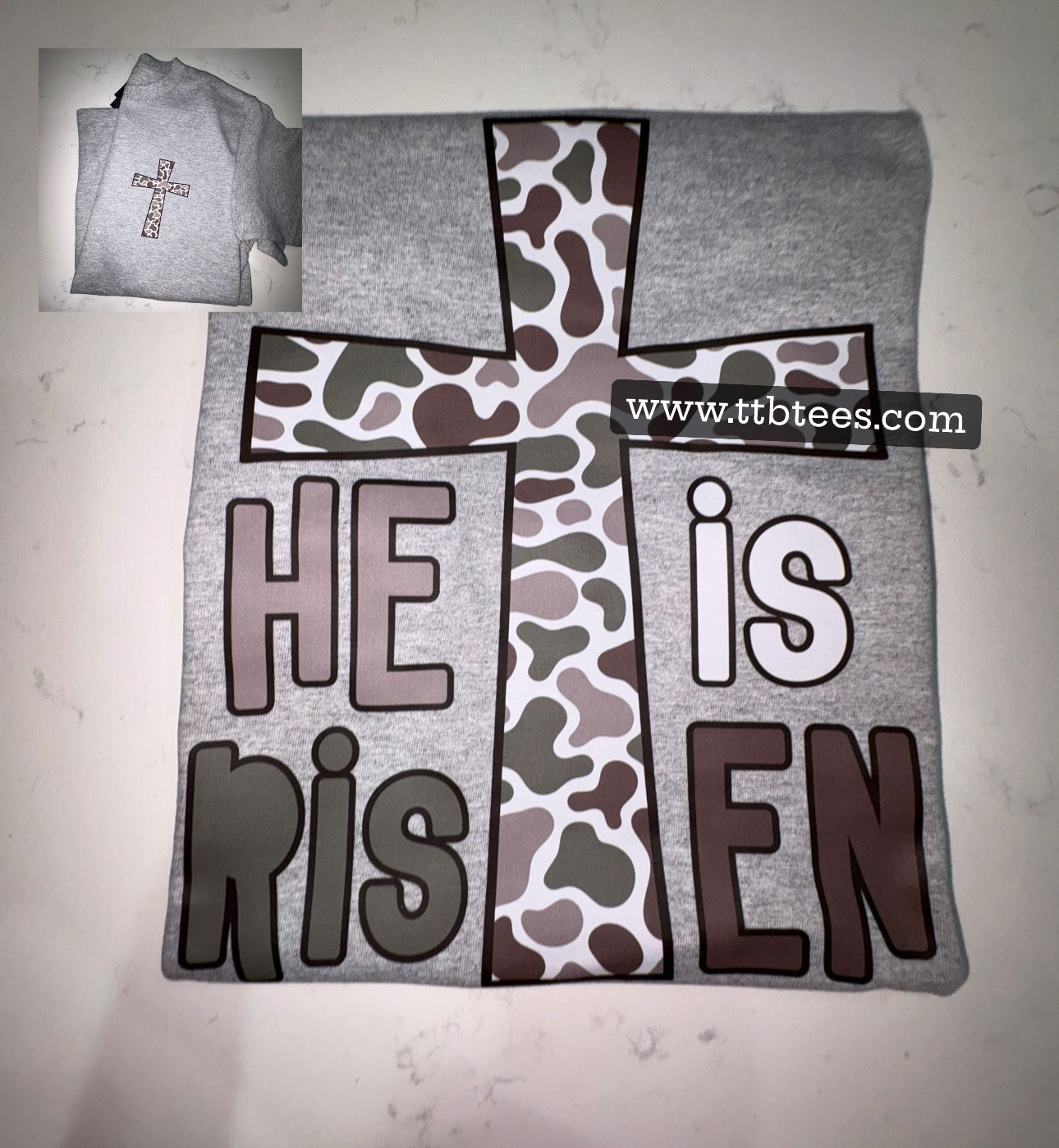 Camo Risen - 2 sided tee