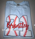 Comfort colors: Custom Baseball name and number