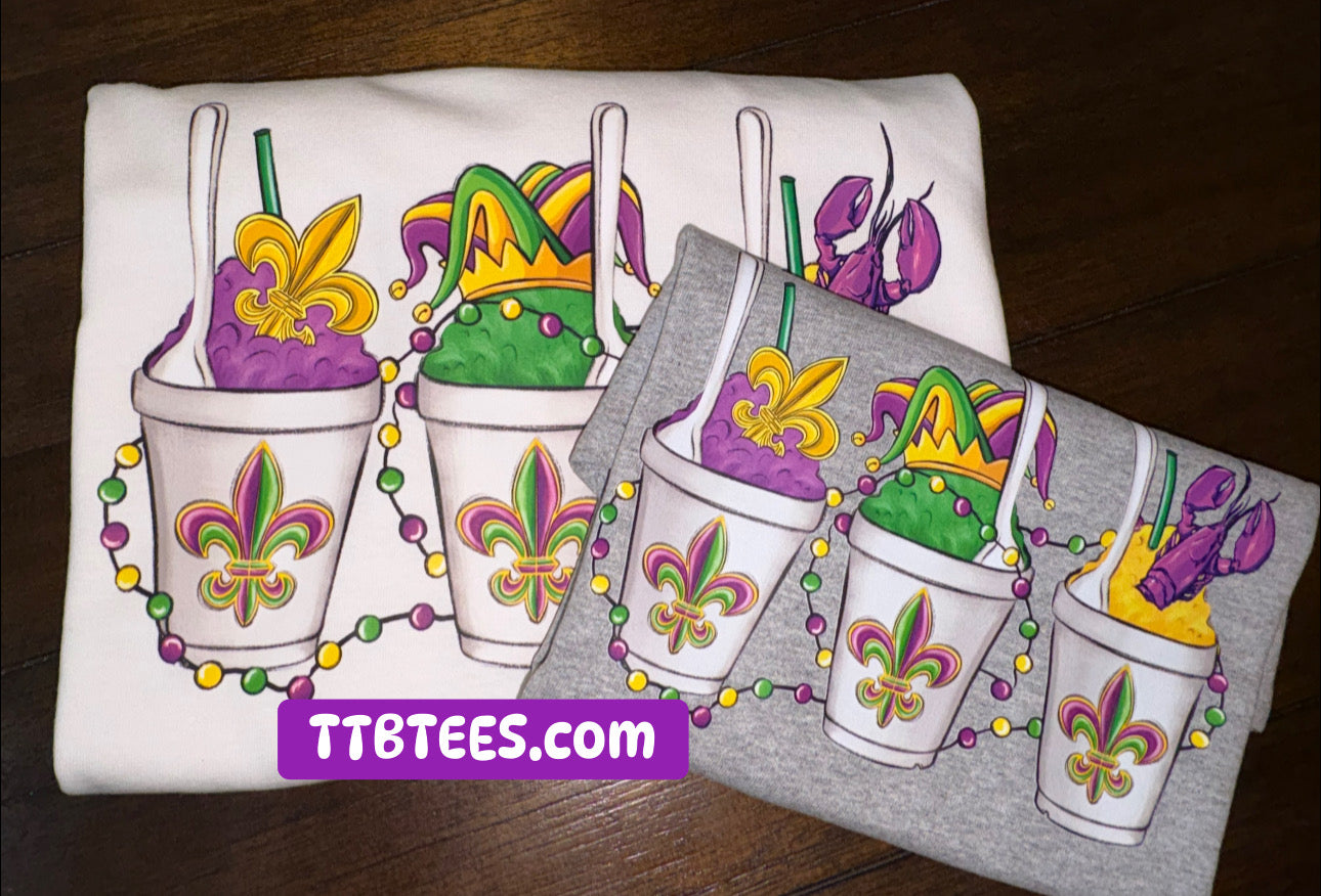 Snowball Mardi Gras Tee