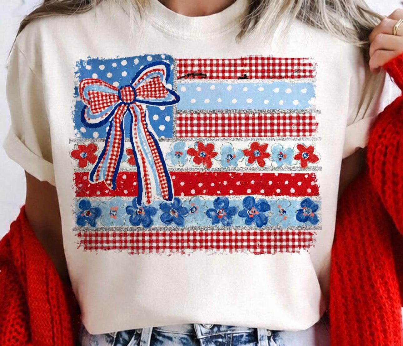 Floral Flag Tee