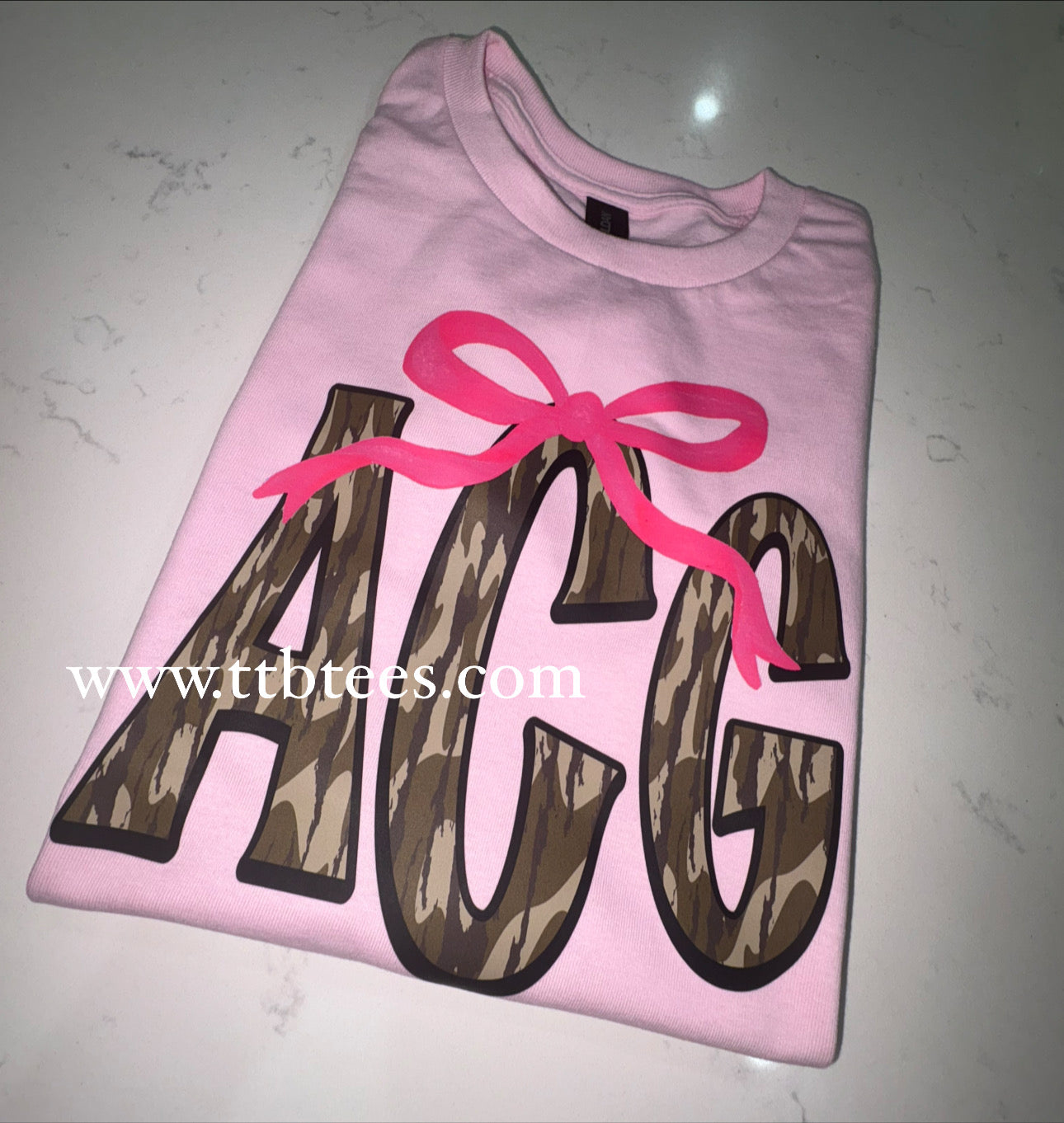 Camo Coquette Initials