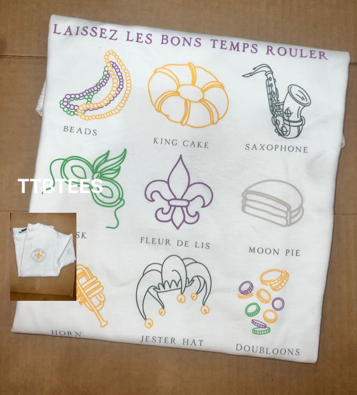 2 sided Mardi Gras