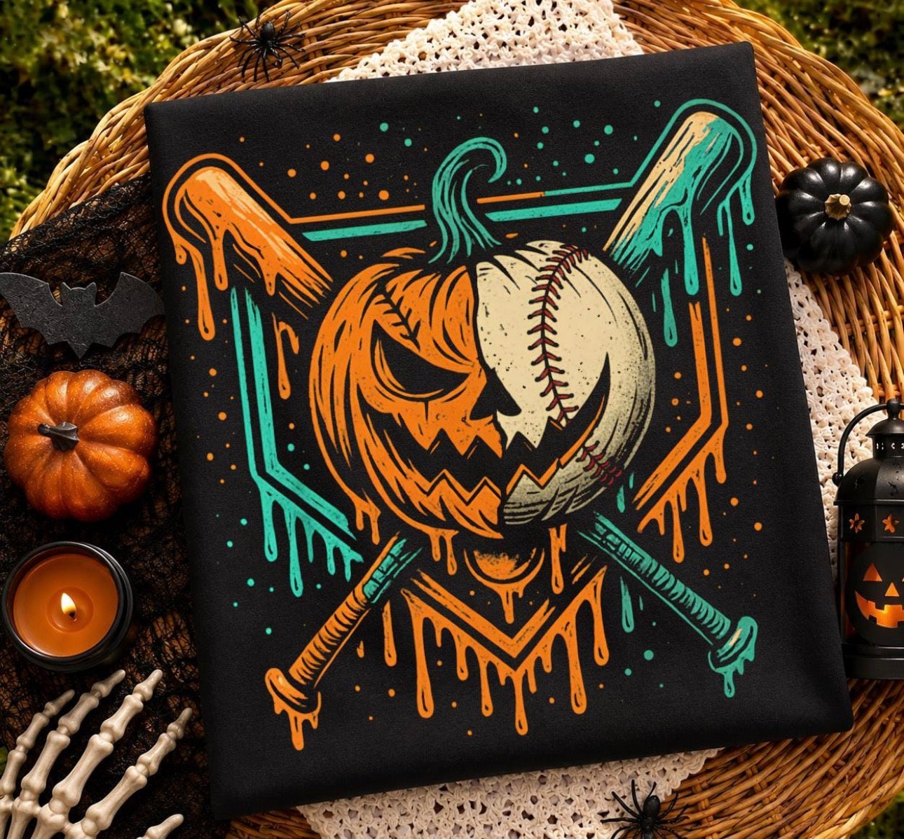 Pumpkin Baseball Tee