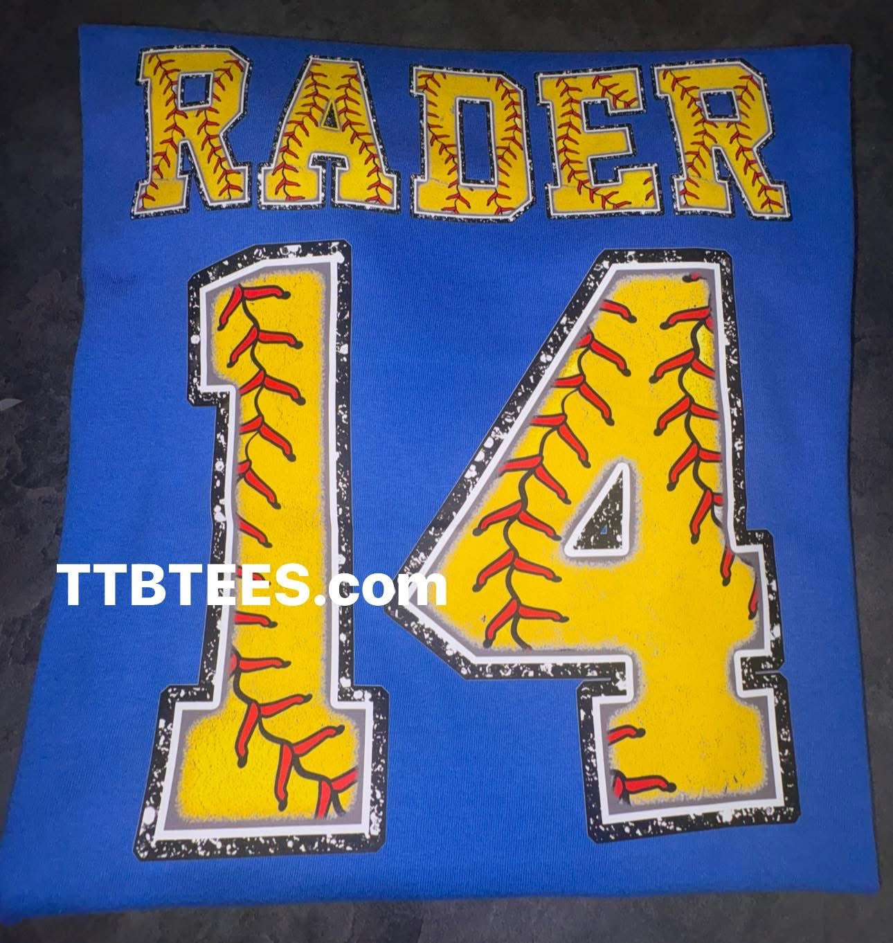 Custom Softball Tee- 2 sided.
