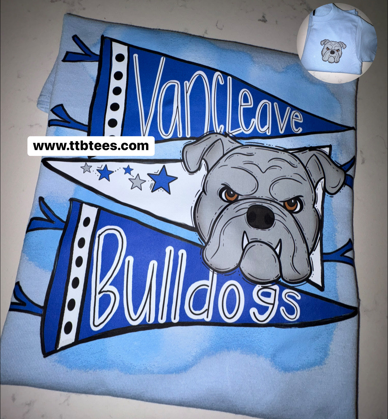 Vancleave Bulldogs- 2 sided tee