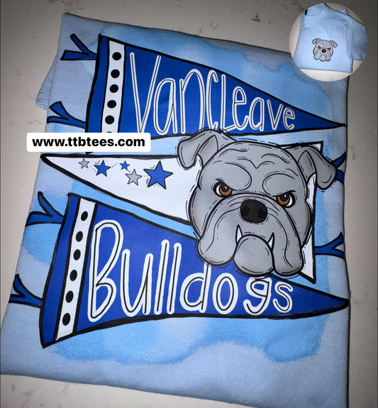 Vancleave Bulldogs- 2 sided tee