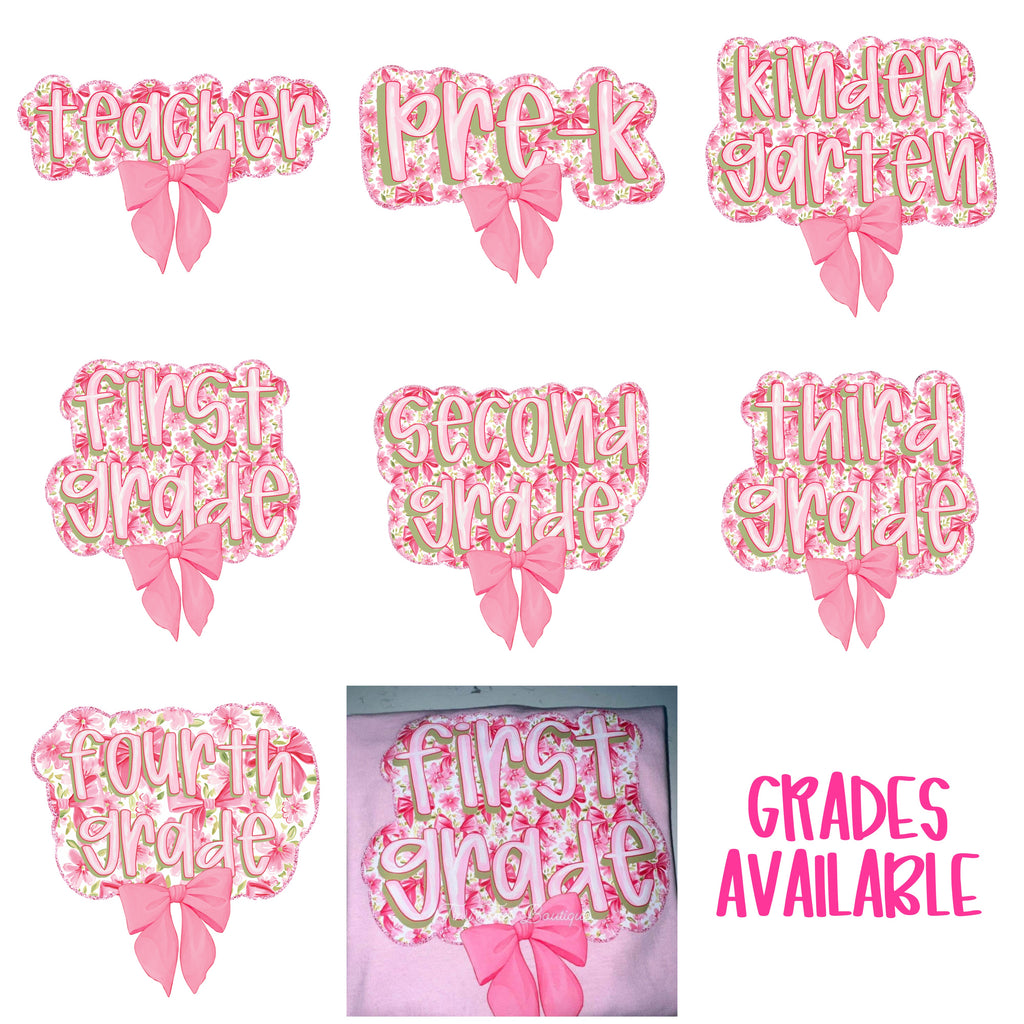 Floral Grade Level Tees