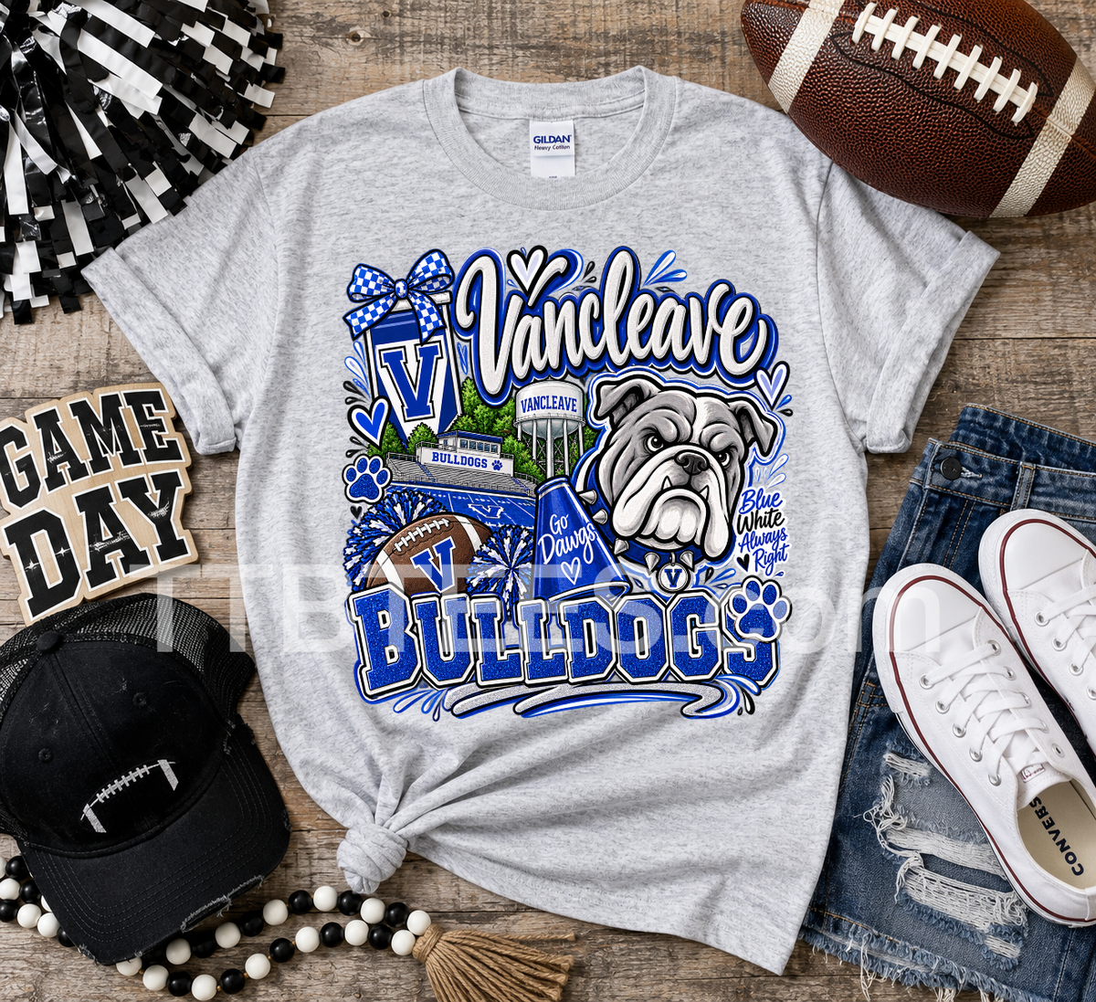 Vancleave Bulldogs Football Tee