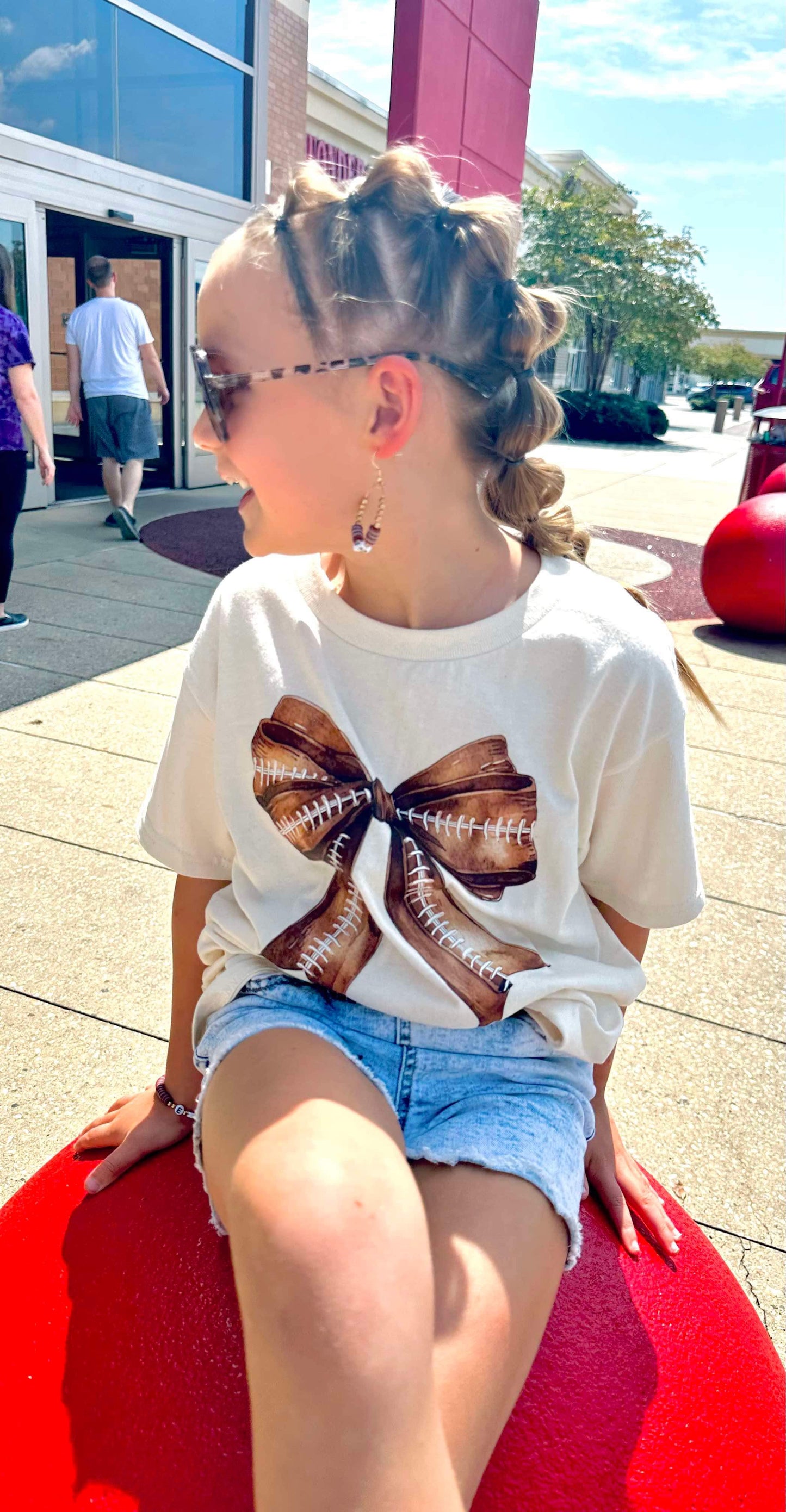 Football Bow Tee