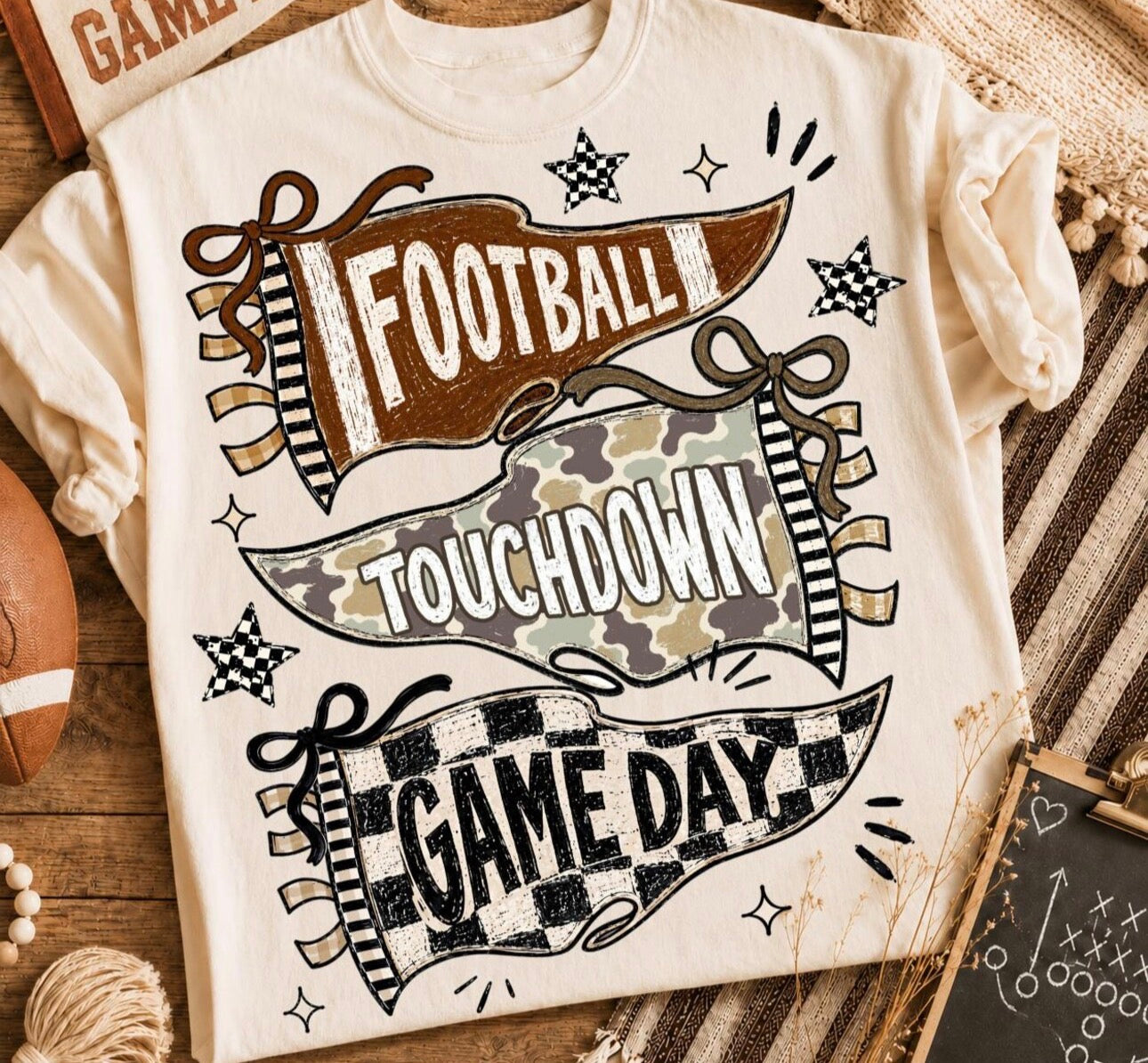 Football flag tee