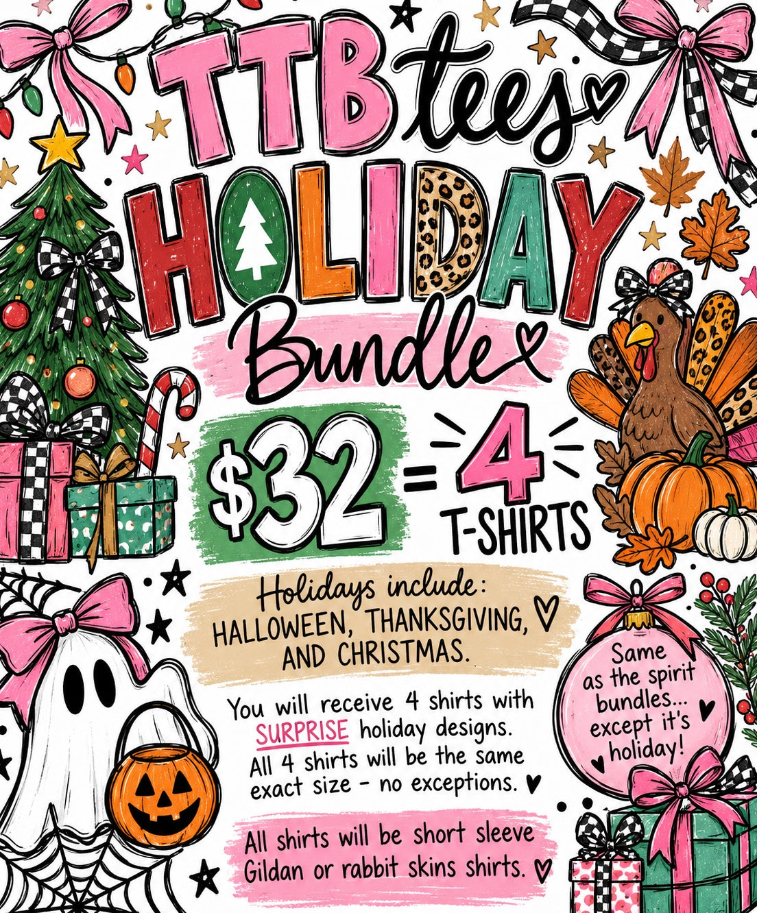 Holiday Bundles- 4 shirts