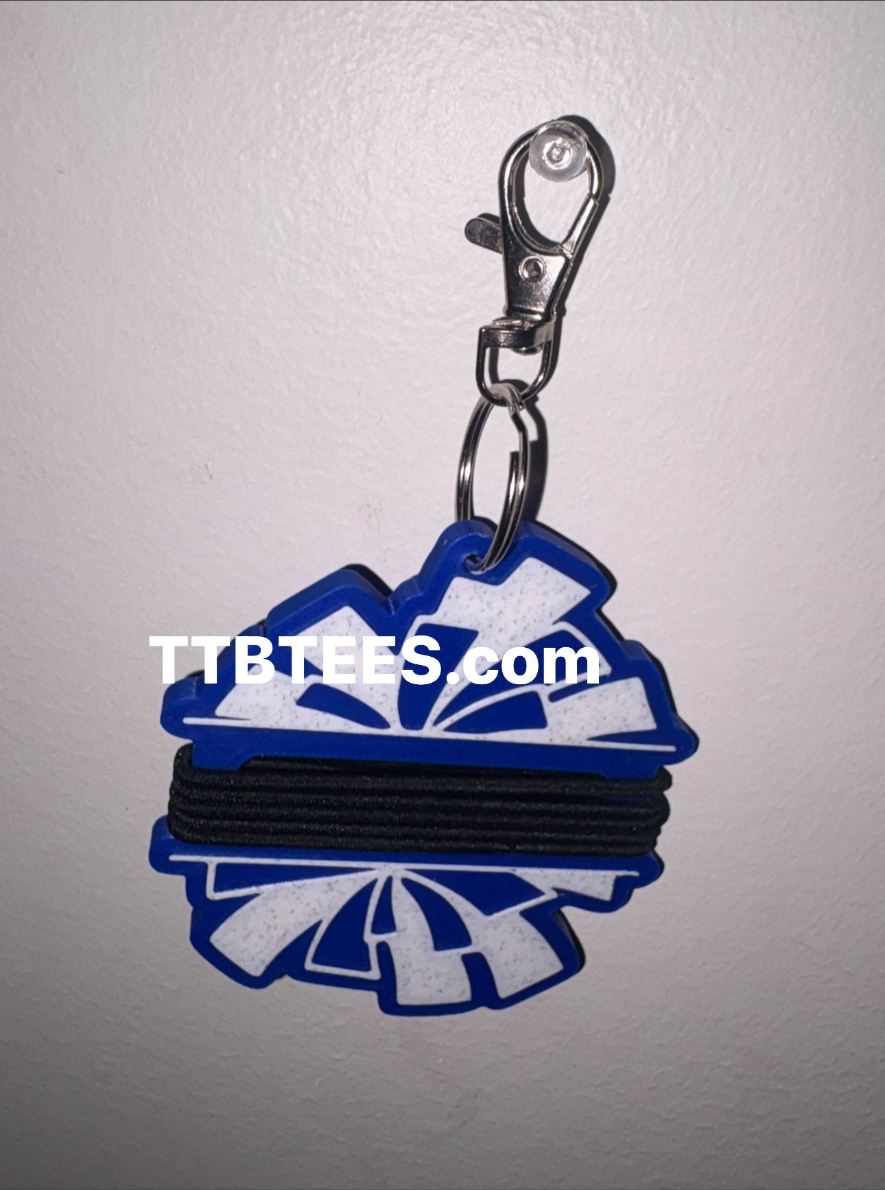Pony Tail Holder Keychain- Pom Pom