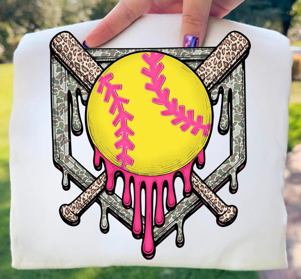 Camo cheetah softball