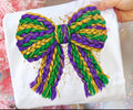 Faux Hook Mardi Gras Bow