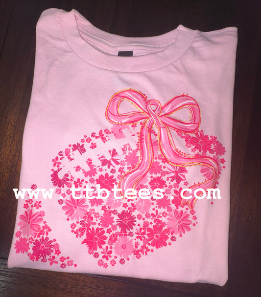 Floral pink football