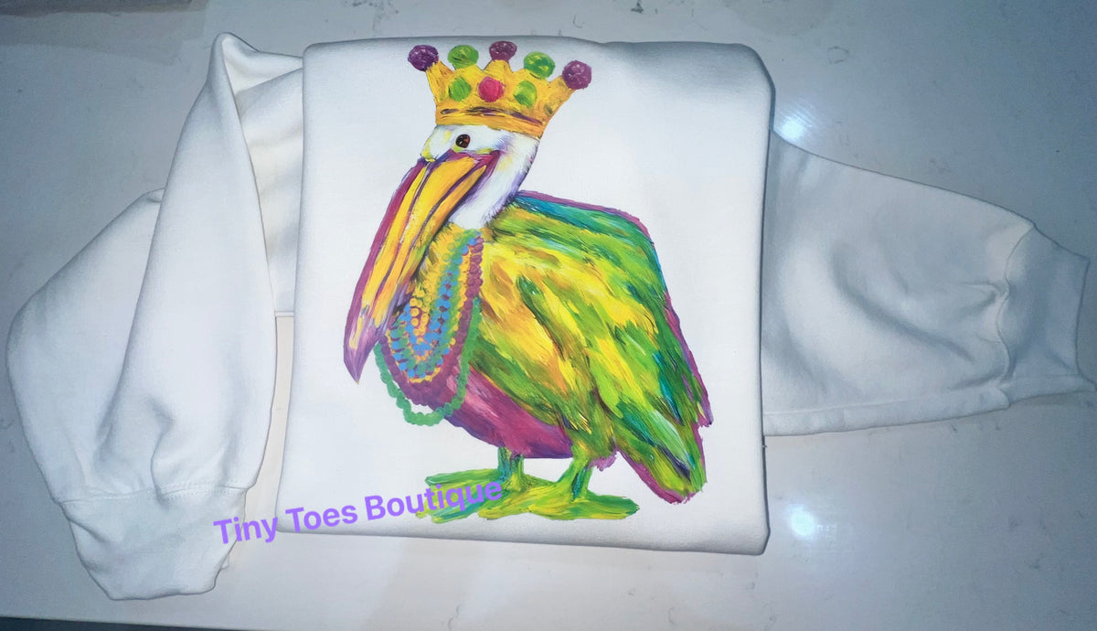 Mardi Gras Pelican Sweatshirt