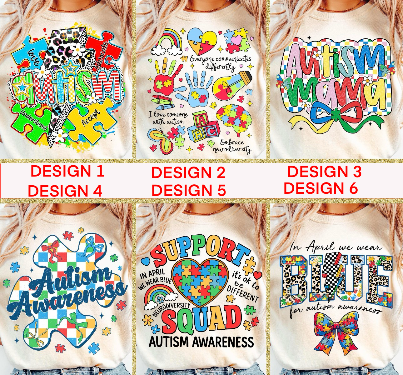 Autism Multiple Options Tees