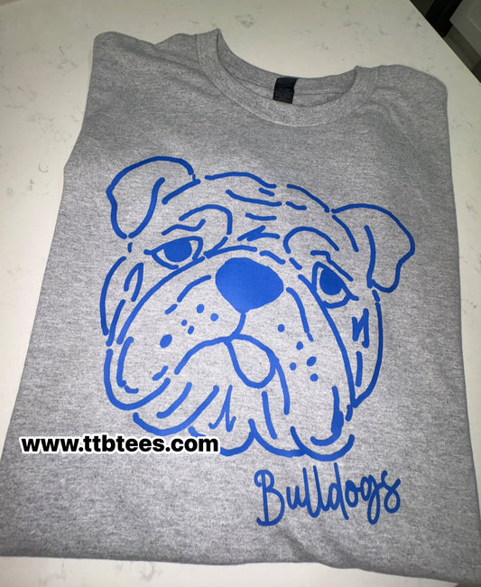 Blue Scribble bulldog