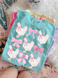 Sprinkle Chicken and Bows Comfort colors