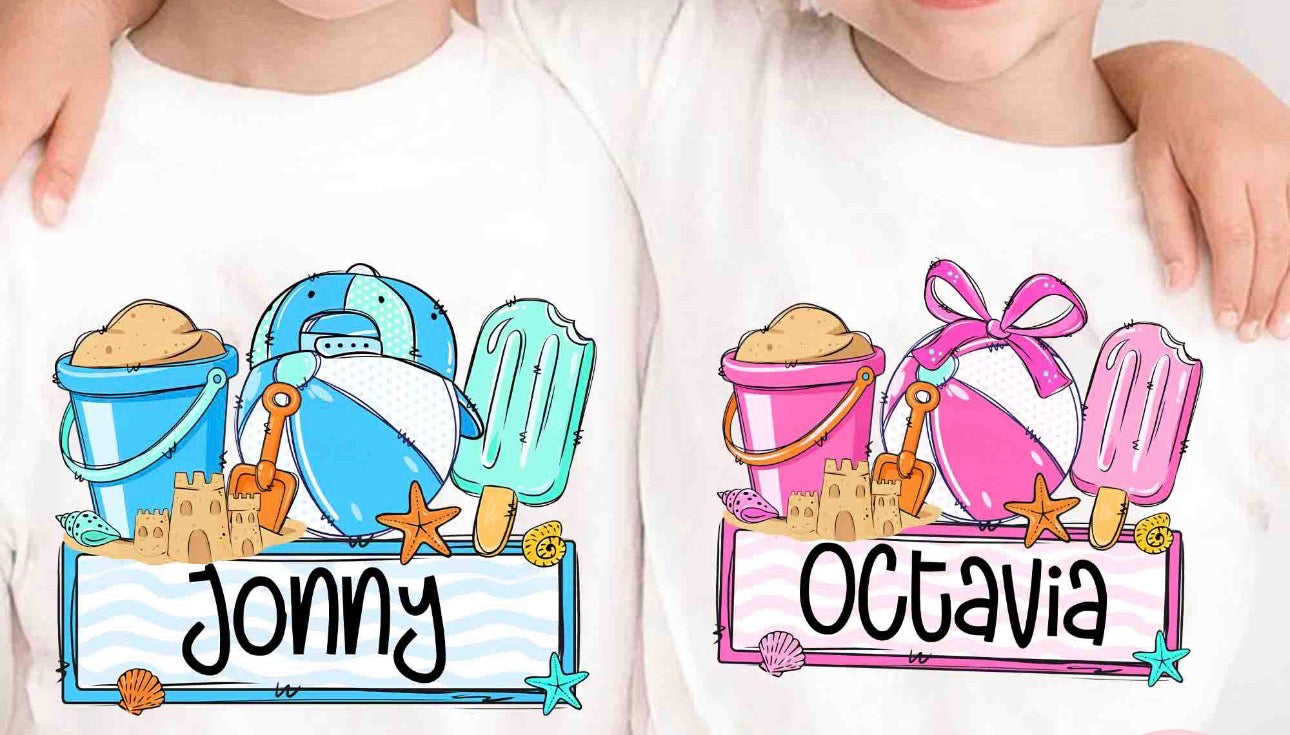 Beach trio with name