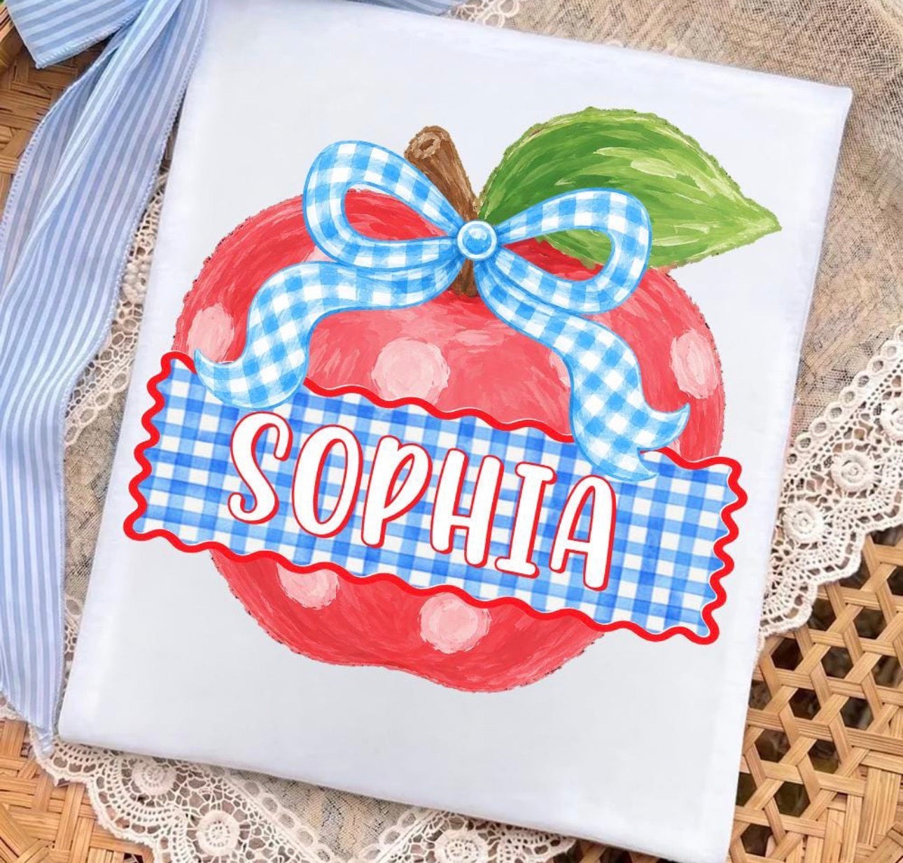 Custom Apple school tee