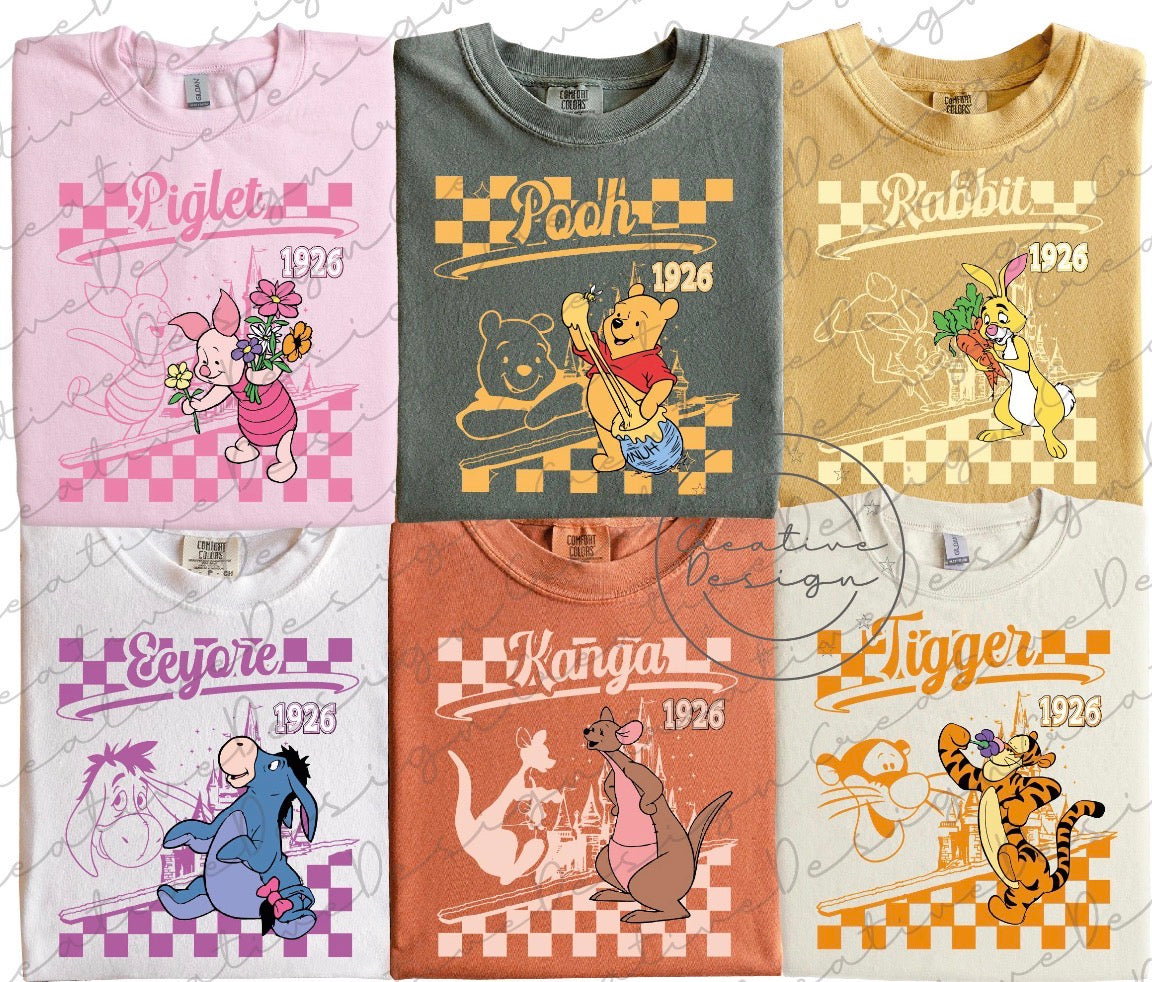 Pooh Eeyore Piglet Rabbit Tigger Tee