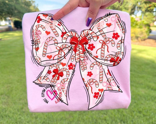 Candy cane bow