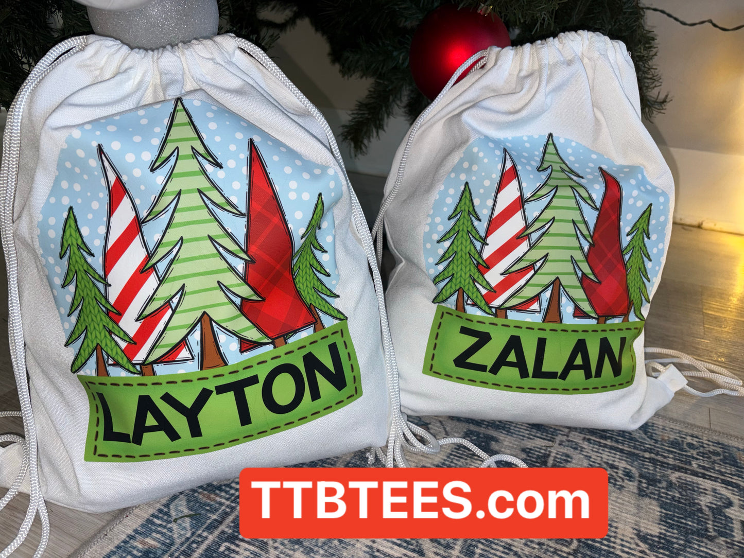 WHITE Santa Sacks