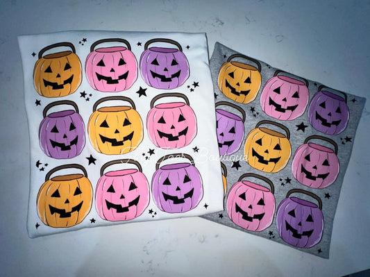 Colorful Pumpkin Buckets