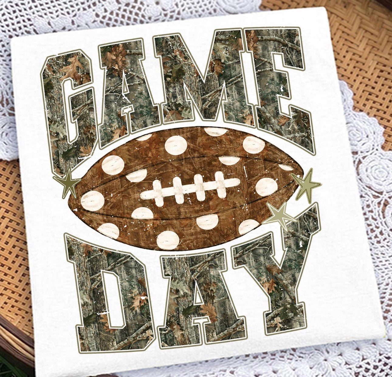 Game Day Camo Football Tee