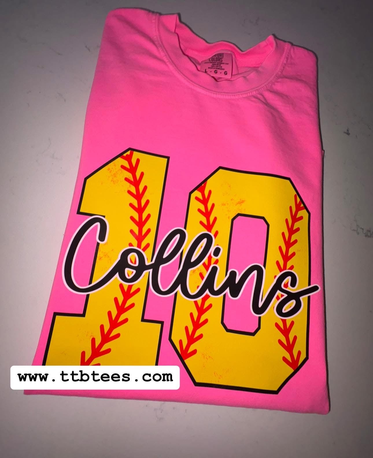 Comfort colors: Custom Baseball name and number