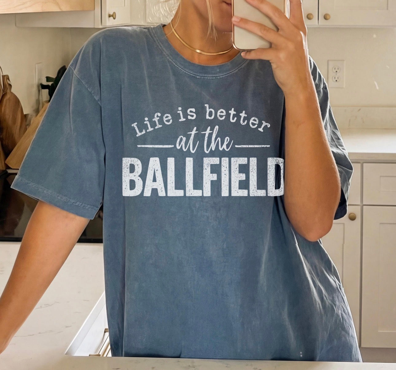 Life is better at the ball field comfort colors tee