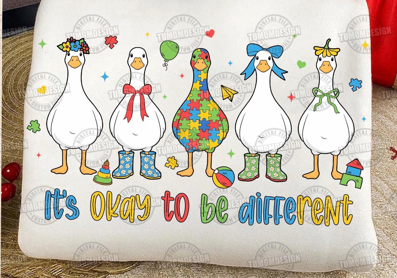 Autism awareness Different goose t-shirt