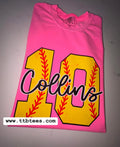 Custom Softball Numbers- Comfort colors