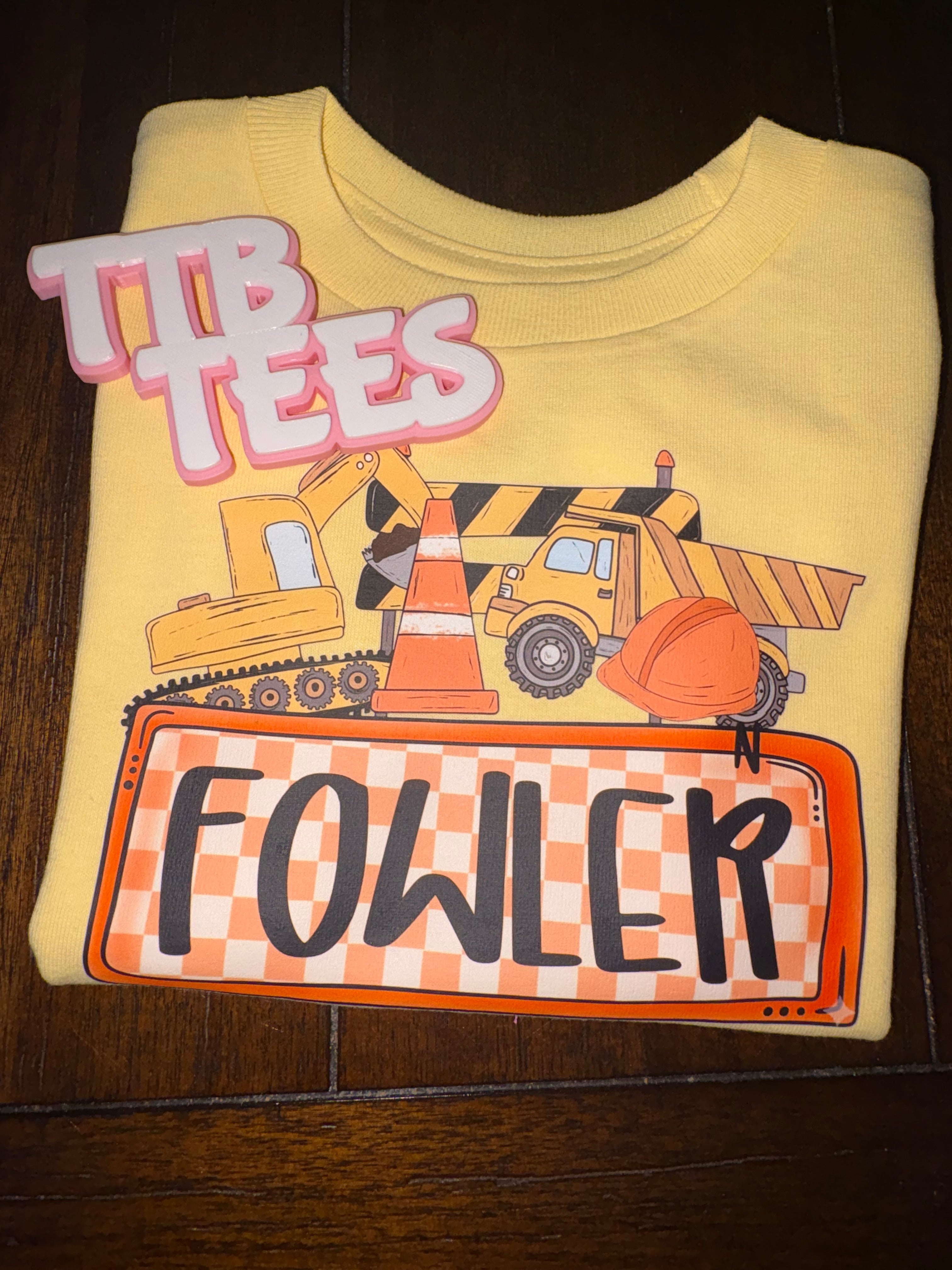 Construction name tee