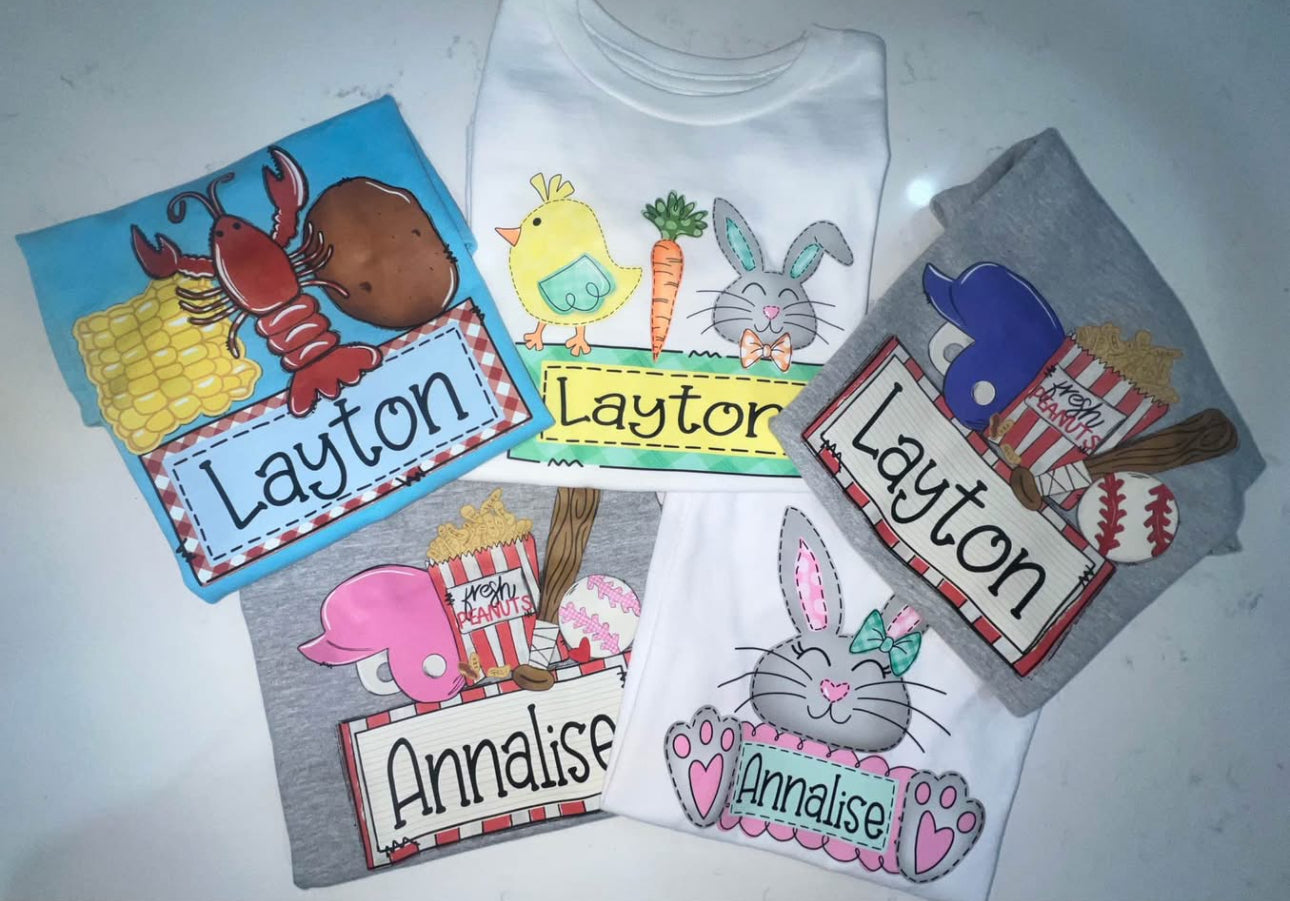 Kid Name Tee (multiple designs)