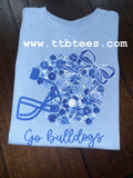 Floral Bulldog Helmet