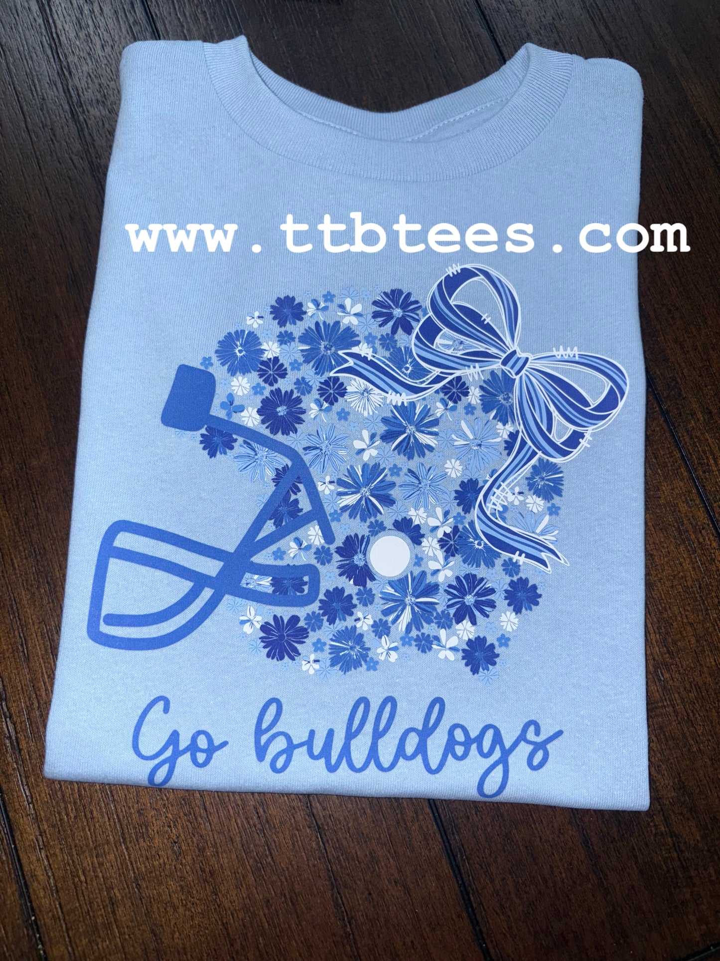 Floral Bulldog Helmet