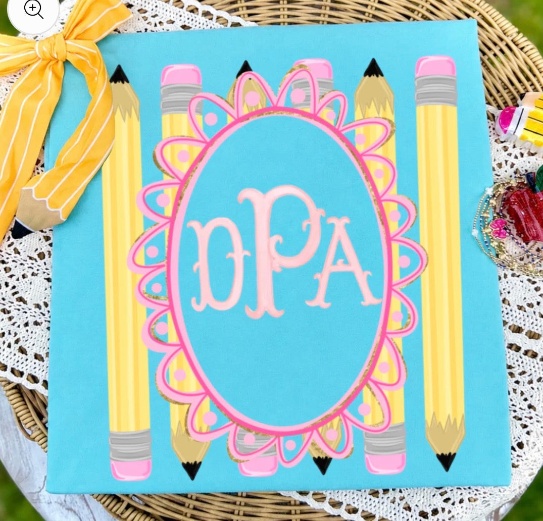 Pencil Monogram Tee