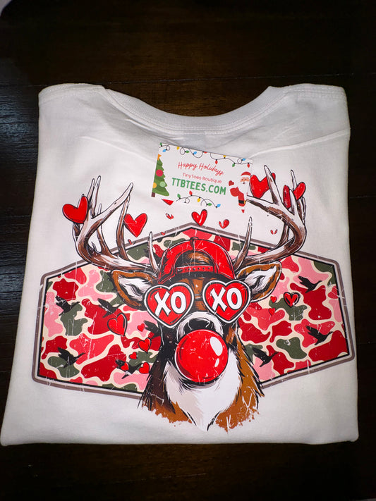 2 sided Valentines Deer