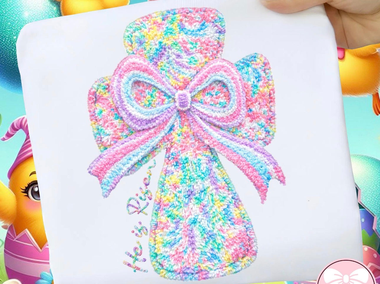 Faux Yarn Cross Easter