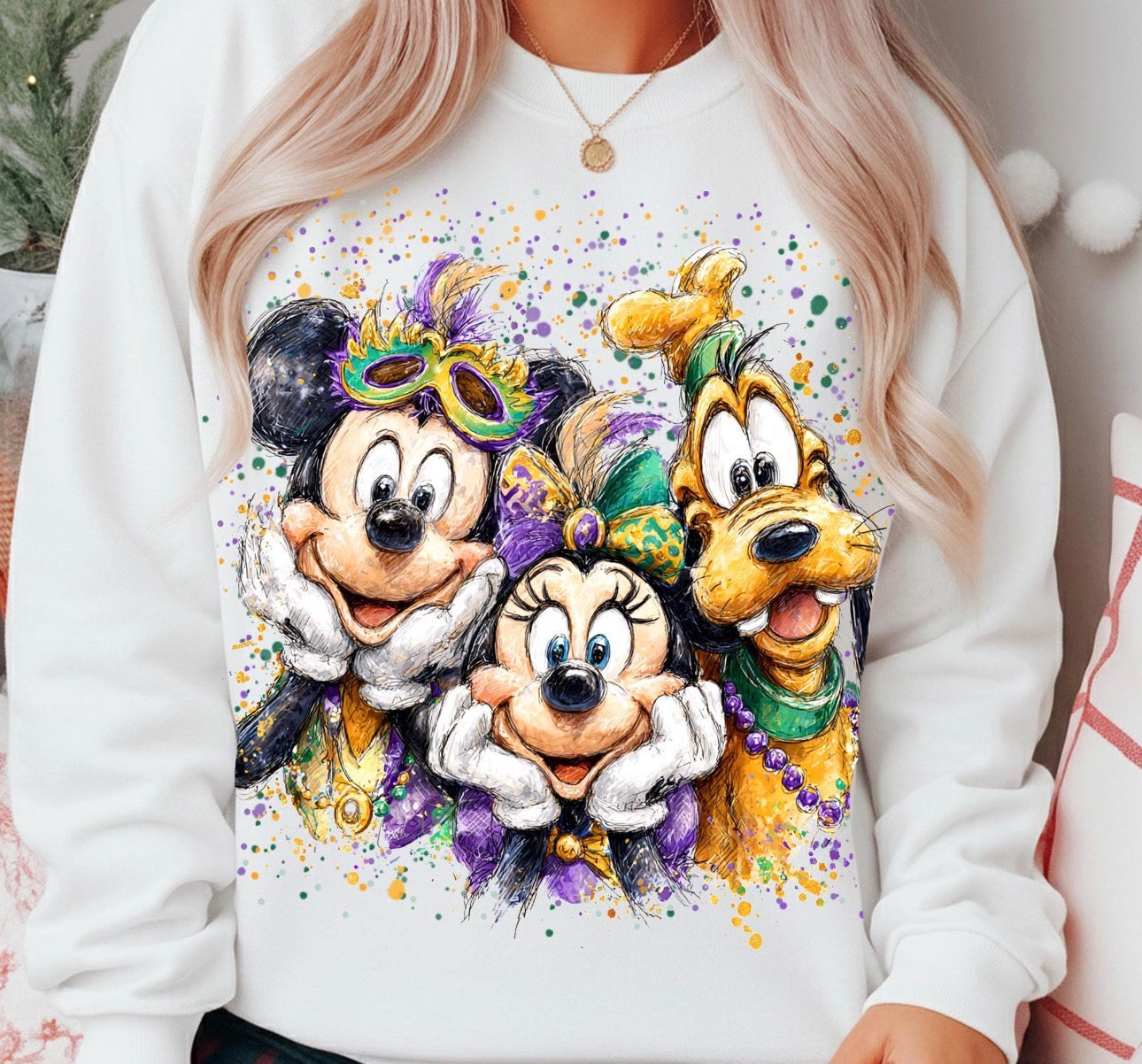 Mouse Mardi Gras Sweatshirt