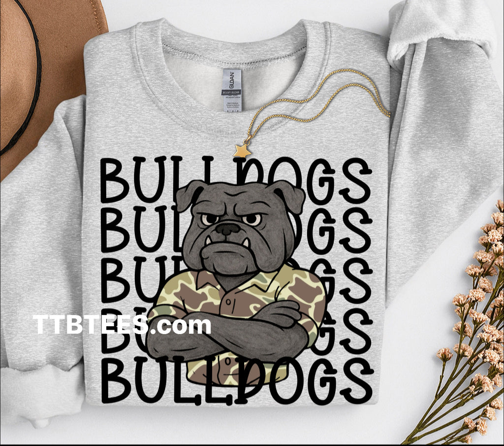 Bulldogs Sweatshirts Camo Bulldog