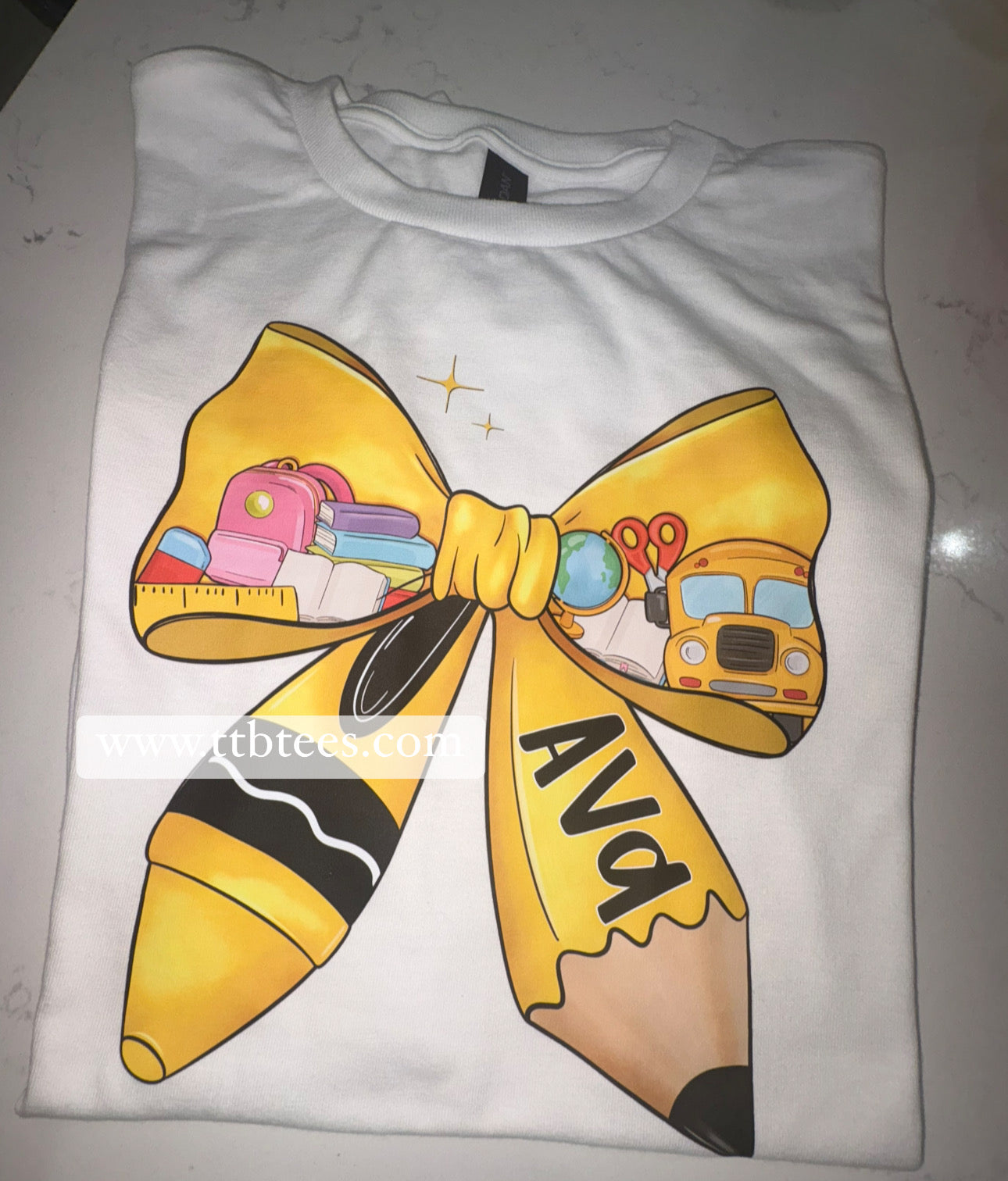 Crayon Bow with Name