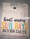 Boat waves tee