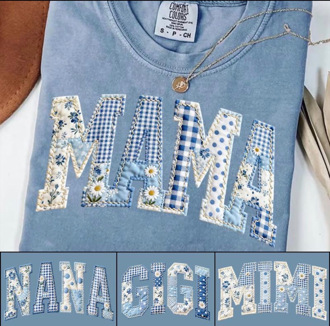 Mama, Nana, Gigi, Mimi Tees- comfort colors
